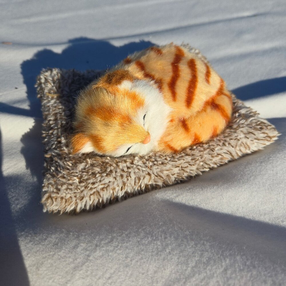 SOLD - Yasu Simulation Sleeping Cat Plush Bamboo Charcoal Doll Car Decoration